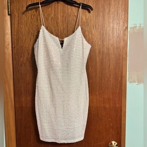 City Studio White Sequin Dress